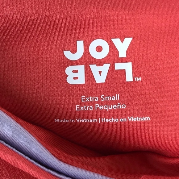JoyLab 7/8 Coral Comfort Color Block Leggings- XS - Picture 9 of 10